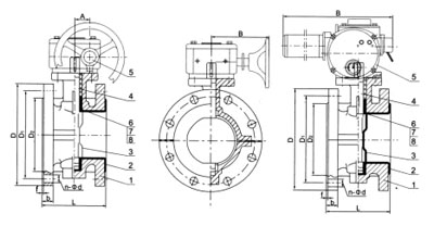 D(6,9)41F、D(6,9)41Fs、D341F、D341Fs法蘭襯氟塑料蝶閥